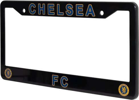 License Plate Frame Cover for Chelsea FC Fans – Black – 12.25" x 6.25" - Ideal Gift for Sports Fans & Supporters – Slim Design in Kuwait
