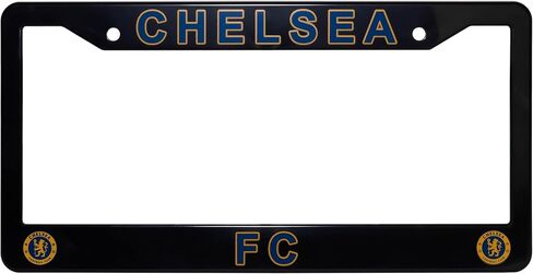 License Plate Frame Cover for Chelsea FC Fans – Black – 12.25" x 6.25" - Ideal Gift for Sports Fans & Supporters – Slim Design in Kuwait