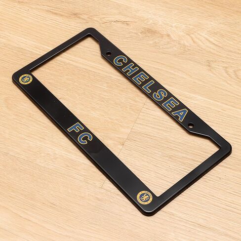 License Plate Frame Cover for Chelsea FC Fans – Black – 12.25" x 6.25" - Ideal Gift for Sports Fans & Supporters – Slim Design in Kuwait