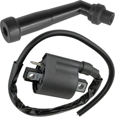 Caltric Ignition Coil with Spark Plug Boot Cap Compatible with Yamaha Grizzly 600 1998 1999 2000 2001 in Saudi Arabia