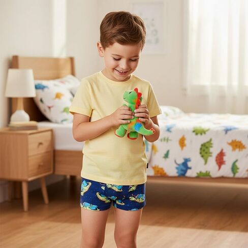 5 Pack Toddler Boys Underwear Soft Breathable Colorful Dino Briefs Boxer Shorts Set in Saudi Arabia