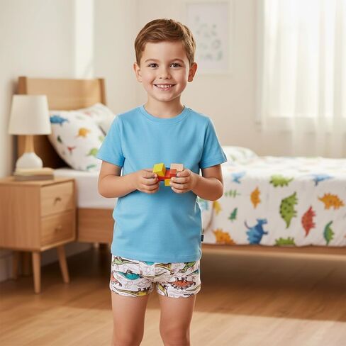 5 Pack Toddler Boys Underwear Soft Breathable Colorful Dino Briefs Boxer Shorts Set in Saudi Arabia