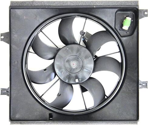 1 PCS Dual Radiator and Condenser Fan Assembly fits Kia Soul 2010 2011 Replacement 253802K000 in Kuwait