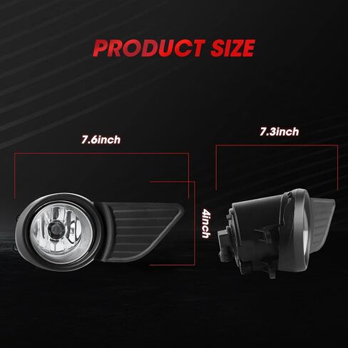 استبدال مجموعة مصابيح الضباب للقيادة لسيارة Toyota Sienna 2011-2017 (قاعدة | LE | XLE، نماذج غير مناسبة SE) مع مصابيح هالوجين ذات إطار أسود متضمنة مفتاح ومجموعة أسلاك طراز OE in Saudi Arabia