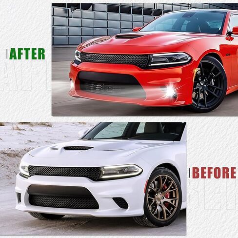 Fog Lights Compatible With 2015-2023 Dodge Charger, Black Front Bumper Left Right Side Fog Light Lamps 12V 55W H11 LED Bulbs Replacement Mopar 68425774AA （One piece per pack, not a pair） in Kuwait