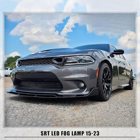 Fog Lights Compatible With 2015-2023 Dodge Charger, Black Front Bumper Left Right Side Fog Light Lamps 12V 55W H11 LED Bulbs Replacement Mopar 68425774AA （One piece per pack, not a pair） in Kuwait