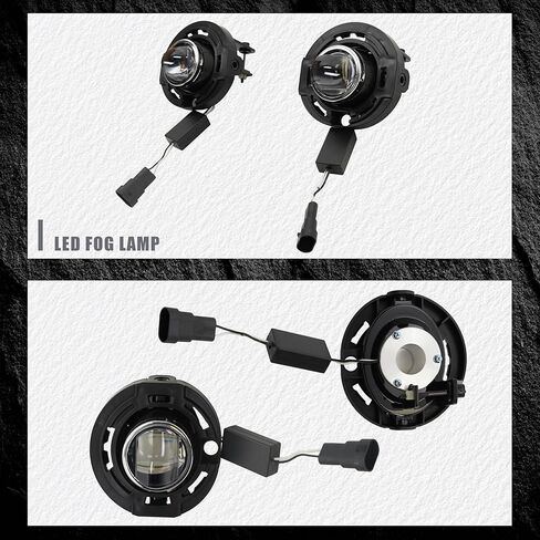 Fog Lights Compatible With 2015-2023 Dodge Charger, Black Front Bumper Left Right Side Fog Light Lamps 12V 55W H11 LED Bulbs Replacement Mopar 68425774AA （One piece per pack, not a pair） in Kuwait