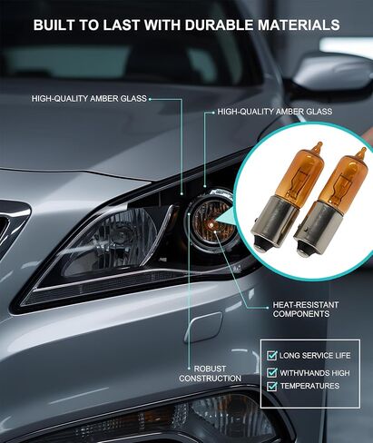 قطعتان من لمبة إشارة الانعطاف الأمامية الكهرمانية المطورة حديثًا لسيارة Hyundai Azera 2012-2017، بديل مباشر لـ 18642-21007-S & 1864221007S in Kuwait