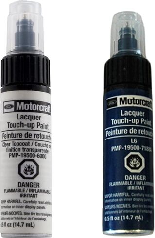 طقم طلاء Ford Motorcraft Touch Up أصلي 0.5oz Vapor L6 Kona Blue & Clear Top Coat مكون من زجاجتين in Saudi Arabia