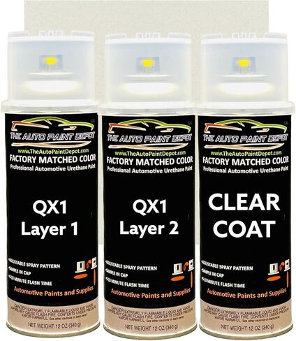 Auto Paint Depot Touch Up Paint for Infiniti F45,FX,FX35,FX45,G35,G37,I35,M35,M45,Q45,QX4-White Pearl Tri-Coat QX1 (All Years, All Models) Aerosol Spray with Clear Coat in Saudi Arabia