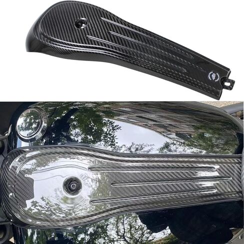 POWER JAMES Black Carbon Fiber Gas Fuel Tank Console Dash Panel Cover Compatible with Harley Davidson 2022-2025 Low Rider S ST FXLRS FXLRST FXRST in Saudi Arabia
