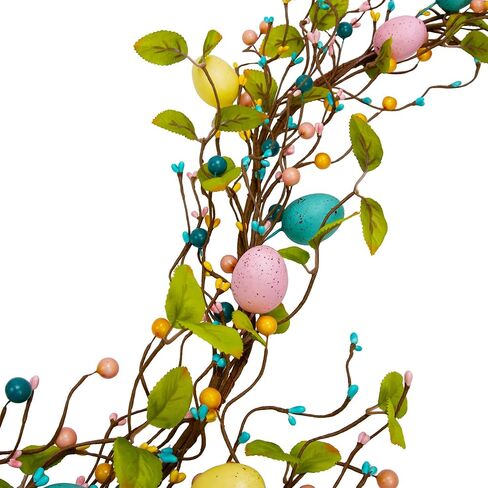 إكليل بيض عيد الفصح بطول 6 أقدام لتزيين عيد الفصح وهدايا إكليل زهور الربيع وديكور المنزل وحفلات طاولة النافذة الجدارية in Kuwait