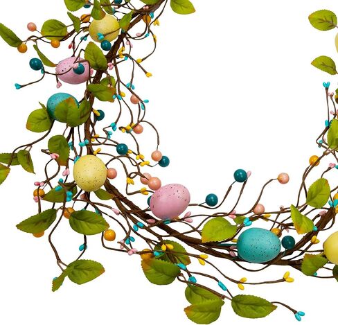 إكليل بيض عيد الفصح بطول 6 أقدام لتزيين عيد الفصح وهدايا إكليل زهور الربيع وديكور المنزل وحفلات طاولة النافذة الجدارية in Kuwait