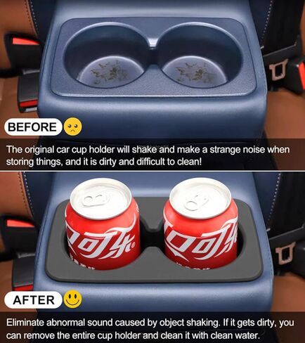 4PCS Front Rear Door Handle Storage for 2025 2024 2023 2022 Ford Maverick Hybrid XLT Car Door Side Organizer Trays Pocket Inserts Interior Accessories - Black TPE with Rubber Liner in Kuwait