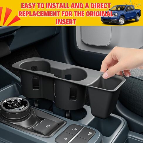 4PCS Front Rear Door Handle Storage for 2025 2024 2023 2022 Ford Maverick Hybrid XLT Car Door Side Organizer Trays Pocket Inserts Interior Accessories - Black TPE with Rubber Liner in Kuwait