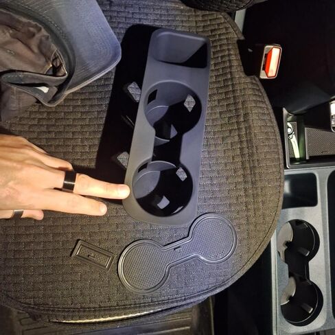 4PCS Front Rear Door Handle Storage for 2025 2024 2023 2022 Ford Maverick Hybrid XLT Car Door Side Organizer Trays Pocket Inserts Interior Accessories - Black TPE with Rubber Liner in Kuwait