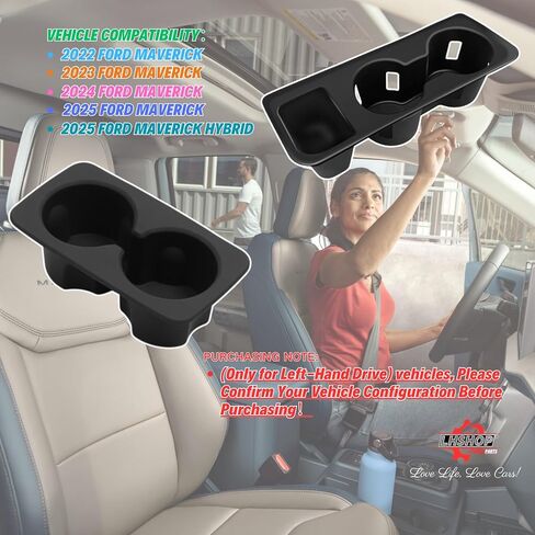 4PCS Front Rear Door Handle Storage for 2025 2024 2023 2022 Ford Maverick Hybrid XLT Car Door Side Organizer Trays Pocket Inserts Interior Accessories - Black TPE with Rubber Liner in Kuwait