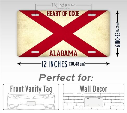 لوحة ترخيص علم ألاباما قلب ديكسي، علامة تلقائية من AL State in Kuwait