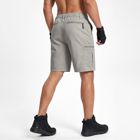 Heyfanee Mens Hiking Cargo Shorts Ripstop Quick Dry Lightweight Shorts 9 Inch Inseam in Saudi Arabia