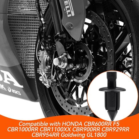 SECLUDE 20PCS M6 Fender Clip Retainer Bumper Fasteners Rivets Clips Push Rivet Pins Bolt Flare Clip Compatible with Honda Kawasaki Suzuki GSX-R Yamaha YZF R1 R6 in Kuwait