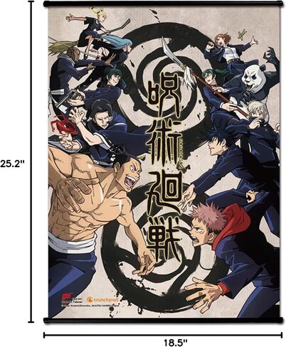 Jujutsu Kaisen- Key Art #C Ss Wall Scroll 18.5"X25.2" in Saudi Arabia