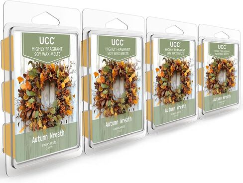 UCC Plant Based Natural Wax Melts, Strong Fragrance, Long Lasting Premium Soy Scented Melts Cubes, Wax Melts Tarts, Colored Wax Melt - 4 Pack in Saudi Arabia