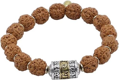 Authentic Rudraksha Bracelet 5face - Rudraksha Beads Mala-Suitable for Yoga, Meditation and Wearing - No Chemical, Wax and Color Treatment in Saudi Arabia