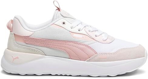 حذاء رياضي Runtamed برباط للسيدات من PUMA كاجوال - رمادي، وردي، أبيض in Saudi Arabia
