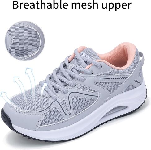 Autper Plantar Fasciitis Shoes Women Walking Arch Support Tennis Casual Athletic Nurse Orthotic Sneakers for Foot Pain Relief in Saudi Arabia