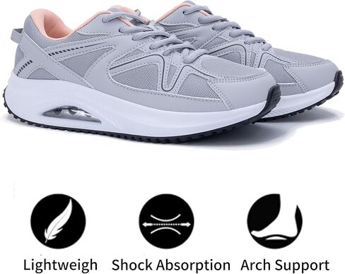 Autper Plantar Fasciitis Shoes Women Walking Arch Support Tennis Casual Athletic Nurse Orthotic Sneakers for Foot Pain Relief in Saudi Arabia