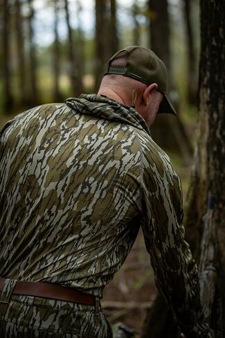 قميص Nomad الرجالي Mirage بأكمام طويلة، قميص صيد عالي الأداء، Mossy Oak Bottomland، مقاس كبير in Saudi Arabia