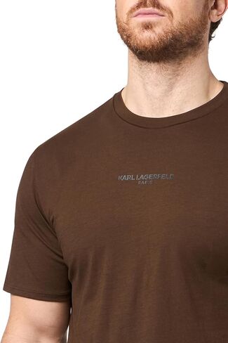 KARL LAGERFELD Mens Short Sleeve Karl Logo Crewneck Regular Fit T-Shirt in Saudi Arabia