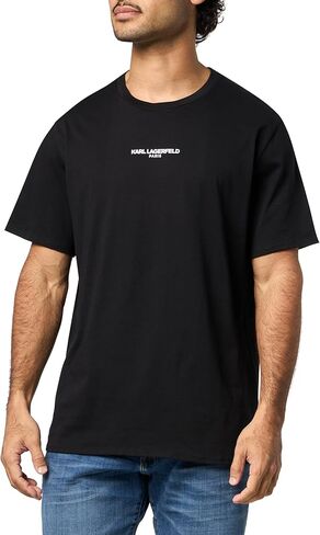 KARL LAGERFELD Mens Short Sleeve Karl Logo Crewneck Regular Fit T-Shirt in Saudi Arabia