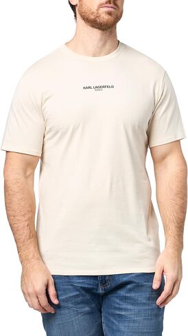 KARL LAGERFELD Mens Short Sleeve Karl Logo Crewneck Regular Fit T-Shirt in Saudi Arabia