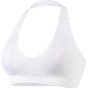 AUROLA Influence Halter Backless V-Neck Sports Bra for Women, Open-Back Padded Yoga Workout Crop Top with Adjustable Straps in Kuwait