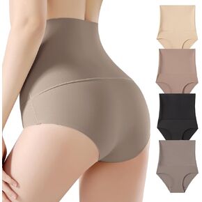 Women's High-Waisted Tummy Control Seamless Shapewear Briefs Nylon-Spandex Slimming Waist Underwear in Saudi Arabia
