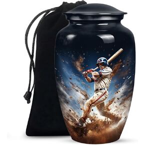 Baseball Urn - Cremation Urns Large Adult Male & Female - Baseball Urns for Human Ashe - Large Adult Urn for Human Ashes Men 10 Inch in Saudi Arabia