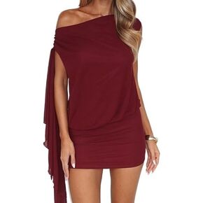 Women's Summer Temperament Ribbon Backless Shoulder Bag Hip Dress for Women in Kuwait