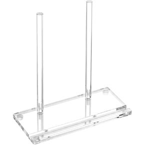 QWORK Tabletop Acrylic Display Stand, Clear Book Display Stand, 7.8" Desktop Easel Holder for Picture Frames, Plates, Photo Albums, Vinyl Records, Magazines, Tablets & Artwork in Saudi Arabia