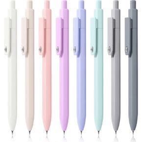 Vitoler Pens, 8 pcs Cute Color Gel Pens, 0.5mm Black Ink Pens Fine Point Smooth Writing Pens for Women/Nurse Gift School Office Desk Accessories Supplies in Kuwait