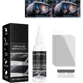 طقم إصلاح تشققات الزجاج الأمامي من CRIVERY، 2026 مجموعة إصلاح شرائح الزجاج الأمامي الجديدة للترقية، طقم سائل إصلاح الزجاج السريع من الراتنج 30 مل للرقائق والشقوق، وإصلاح النوافذ، والمرايا، والنظارات، والزجاج in Kuwait