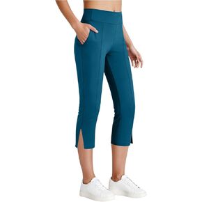 Capri Leggings for Women High Waist Capri Leggings Tummy Control Golf Capris Crop Yoga Pants with Pockets in Kuwait