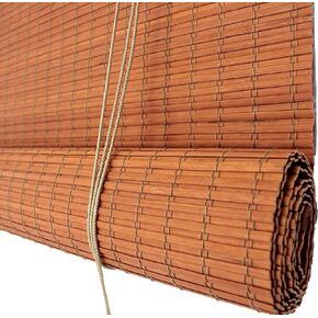 Seta Direct, Bamboo Flat-Weave Sun-Filtering Roll Up Blind - 30-Inch Wide by 66-Inch Long (Amber Honey) in Kuwait