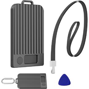 Magnetic PC Card Holder for Plaud Note & Note Pro (2025) with Detachable Lanyard, with Carabiner & Opening Tool, Ideal for Work, Office, Travel (Black) in Kuwait