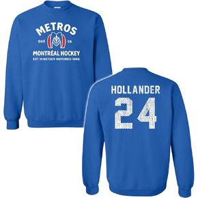 Montreal Metros Jersey - Hollander 24 Back - Hockey Team Cute Pride Soft Sm-5x - Sweatshirt in Kuwait