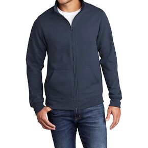 Mens Fleece Sweatshirts Cadet Collar Full-Zip Pullover Sweatshirt Athletic Fit for Running Gym Workouts in Kuwait