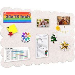 لوحة إعلانات من اللباد الصدفي مقاس 60.96 × 45.72 سم، لوحة دبوس جدارية مزخرفة للسكن الجامعي وغرفة النوم، لوحة مذكرة للصور والملاحظات وعرض الدراسة (بيج دافئ) in Kuwait