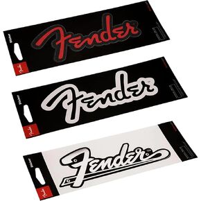 ملصقات شعار Fender Guitar، 3 عبوات، أسود/أحمر، أسود/أبيض، أبيض/كروم in Kuwait