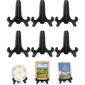 6 PCS 7" Plate Display Stands, Folding Plate Holders for Displaying for Picture Frame Book Dish Artwork in Kuwait