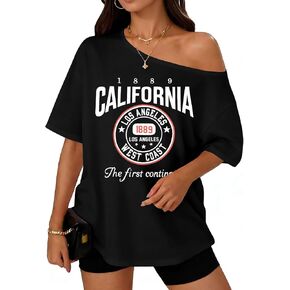 Women St. Patrick's Day Off The Shoulder Tops Shamrock Graphic Short Sleeve Tees Clover Printed Shirts Irish Gift in Kuwait